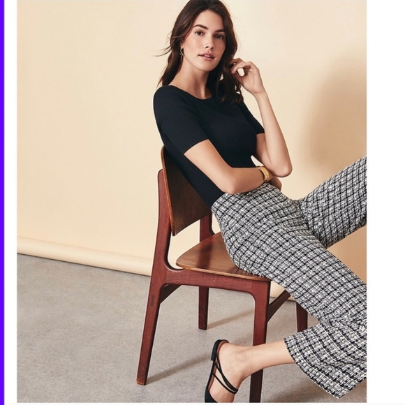 High rise  wide leg ankle pants - Picture 4 of 8